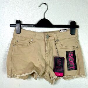 Women's Tan Denim Shorts